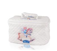 Helan Linea Bimbi- Neceser de viaje y casa para recién nacidos, vacía para baño de bebé e higiene nacimiento, neceser de bebé y bebé, accesorios útiles porta objetos baño amplio, suave, estructurado