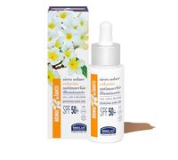 Helan Monoï de Tahiti - Serum Facial Hidratante Tintado Anti-oscurecimiento con Vitamina C y E, Protección Solar 50+ Facial Protege el Colágeno contra la Luz Azul, 2en1 30ml