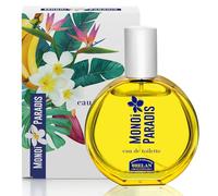 Helan Monoi Paradis - Perfume Mujer Eau de Toilette, Fragancia Afrutada, Floral y Exótica con Banana, Monoi, Jazmín y Haba Tonka, Perfume Fresco y Envolvente - 50 ml, Made in Italy