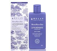 Helan Mora Mech - Leche corporal perfumada, hidratante con moras y té, con aceites de frambuesa y grosella negra, vitaminas C y E, 200 ml, fabricado en Italia