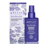 Helan Mora Muschio - Desodorante en spray perfumado y transpirable, sin sales de aluminio ni alcohol, con arándano, mora y tomillo, acción dermoprotectora con vitamina E - 100 ml