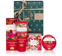 Helan, Rosso d'Ambra - Set de Regalo Mujer con Gel de Ducha y Champú sin Sulfatos ni Parabenos con Vitamina C 200 ml + Crema Hidratante Corporal Piel Seca con Aceite de Almendras 200 ml, Made in Italy