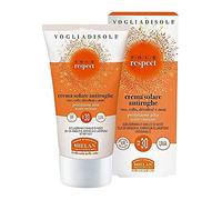 Helan Vogliadisole Respect Crema Solar Facial 30, Antiarrugas con Protección Contra Envejecimiento Cutáneo - Resistente al Agua con Vitamina E - 50 ml