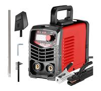 Helangel Soldador Inverter ARC 220V 225A, máquina de soldadura eléctrica portátil IGBT con pantalla digital LCD para soldadores y mantenimiento de diversos equipos (Rojo)