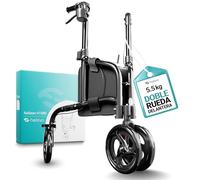 Helavo Andador de 3 Ruedas con Ruedas Dobles Delanteras - sólo 5,5 kg, Plegable, Estrecho, Andador para Adulto de Interior y Exterior, Andador Para Anciano de Aluminio