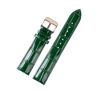 HELBAY Correa de reloj de cuero para hombre, 18/20/22 mm, correa de repuesto elegante y sofisticada,20-11 Pin verde-Rg,20 mm