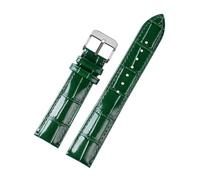 HELBAY Correa de reloj de cuero para hombre, 18/20/22 mm, correa de repuesto elegante y sofisticada,20-11 Pin verde-S,22 mm