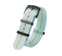 HELBAY Correa de reloj de lona de nailon para hombre, 18 mm, 20 mm, 22 mm y 24 mm, accesorio de repuesto.,5-Hebilla negra,18 mm