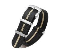 HELBAY Men's Braided Nylon Watch Straps, 20/22mm, Casual and Simple, Suitable for Everyday Life,20 mm