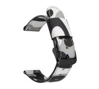 HELBAY Men's Camouflage Nylon Watch Strap 18mm 20mm 22mm 24mm Water Resistant, Watch Accessory,Camuflaje blanco02,20 mm