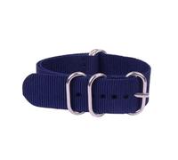 HELBAY Men's Nylon Watch Strap 16/18/20/22/24mm, Woven Buckle Strap,Marina de guerra,18 mm