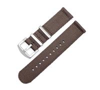 HELBAY Men's Nylon Watch Strap, 18mm/20mm/22mm/24mm, Watch Replacement Parts,Marrón,20 mm