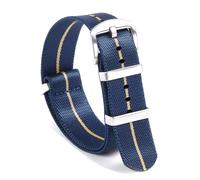 HELBAY Men's Nylon Watch Strap, 18mm/20mm/22mm, Wristband Replacement Accessory,Azul caqui,22 mm