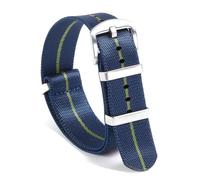 HELBAY Men's Nylon Watch Strap, 18mm/20mm/22mm, Wristband Replacement Accessory,Azul verdoso,18 mm