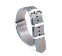 HELBAY Men's Nylon Watch Strap, 18mm/20mm/22mm, Wristband Replacement Accessory,Naranja grisáceo,22 mm