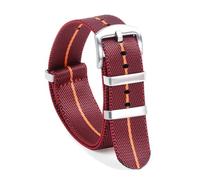 HELBAY Men's Nylon Watch Strap, 18mm/20mm/22mm, Wristband Replacement Accessory,Naranja roja,22 mm