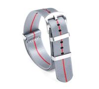 HELBAY Men's Nylon Watch Strap, 18mm/20mm/22mm, Wristband Replacement Accessory,Rojo grisáceo,22 mm