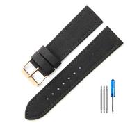 HELBAY Men's Nylon Watch Strap, Water Resistant and Sweat Repellent Watch Strap Accessories, 20mm/22mm,Rosa negra-K1,24 mm