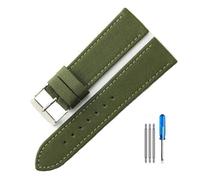 HELBAY Men's Nylon Watch Strap, Water Resistant and Sweat Repellent Watch Strap Accessories, 20mm/22mm,Acero verde-K1,22 mm
