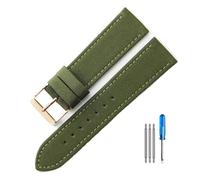 HELBAY Men's Nylon Watch Strap, Water Resistant and Sweat Repellent Watch Strap Accessories, 20mm/22mm,Verde-Rosa-K1,24 mm