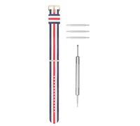 HELBAY Men's Nylon Watch Straps, 12mm/14mm/13mm/16mm/19mm, Rose Gold Buckle,Oro rosa nº 2,16 mm