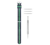 HELBAY Men's Nylon Watch Straps, 12mm/14mm/13mm/16mm/19mm, Rose Gold Buckle,Plata nº 1,15 mm