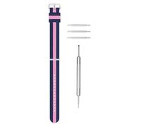 HELBAY Men's Nylon Watch Straps, 12mm/14mm/13mm/16mm/19mm, Rose Gold Buckle,Plata nº 4,15 mm