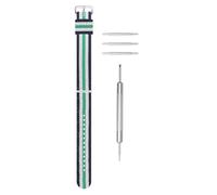 HELBAY Men's Nylon Watch Straps, 12mm/14mm/13mm/16mm/19mm, Rose Gold Buckle,Plata nº 6,20 mm