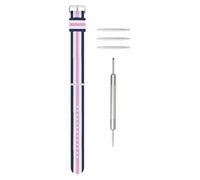 HELBAY Men's Nylon Watch Straps, 12mm/14mm/13mm/16mm/19mm, Rose Gold Buckle,Plata nº 8,19 mm