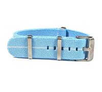 HELBAY Men's Nylon Watch Straps, 20mm/22mm, Replacement Watch Straps, Casual and Simple,Blanco azul claro,22 mm