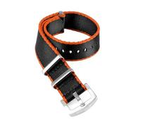 HELBAY Men's Nylon Watch Straps, 20mm/22mm, Watch Accessories, Casual and Simple,Naranja negro,20 mm