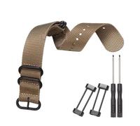 HELBAY Men's Nylon Watch Straps, Suitable for Replacing Smartwatches, Watch Accessories,Caqui B,24 mm