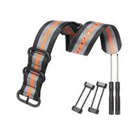 HELBAY Men's Nylon Watch Straps, Suitable for Replacing Smartwatches, Watch Accessories,Gris Naranja B,24 mm