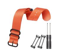 HELBAY Men's Nylon Watch Straps, Suitable for Replacing Smartwatches, Watch Accessories,Naranja B,24 mm