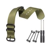 HELBAY Men's Nylon Watch Straps, Suitable for Replacing Smartwatches, Watch Accessories,Verde militar B,24 mm