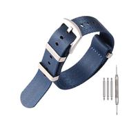 HELBAY Men's Watch Strap Accessory, 18mm/20mm/22mm/24mm, Durable Strap,Azul oscuro,22 mm