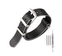 HELBAY Men's Watch Strap Accessory, 18mm/20mm/22mm/24mm, Durable Strap,Borde gris oscuro,22 mm