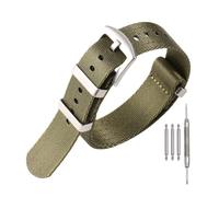 HELBAY Men's Watch Strap Accessory, 18mm/20mm/22mm/24mm, Durable Strap,verde militar,18 mm
