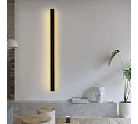 HELCEKOU Aplique de Pared LED nórdico para Exteriores, Aplique Alargado para pasillos y escaleras, lámpara Decorativa de mesilla de Noche, diseño Lineal Moderno, luminaria de bajo Consumo.