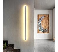 HELCEKOU Aplique de Pared Lineal LED nórdico, Tira de luz Moderna de Aluminio para Dormitorio, Pasillo y escaleras, 100 cm, luz Blanca fría, 42 W, luminaria de Interior, diseño Elegante.
