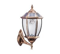 HELCEKOU Farol Solar de Pared, luz Exterior, Valla, Puerta, focos LED de inducción a Prueba de luz, lámpara de jardín para Villa, Soporte