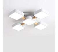 HELCEKOU Lámpara de araña Moderna de Mediados de Siglo, luminaria de Techo Minimalista para Dormitorio, Sala de Estar, diseño Que Protege la Vista, Montaje semiempotrado, 4 a 5 Opciones.