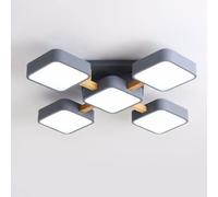 HELCEKOU Lámpara de araña Moderna de Mediados de Siglo, luminaria de Techo Minimalista para Dormitorio, Sala de Estar, diseño Que Protege la Vista, Montaje semiempotrado, 4 a 5 Opciones.