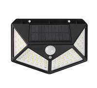 HELCEKOU Lámpara de Pared Solar de 100 LED con Sensor de Movimiento, lámpara de jardín Impermeable para Exteriores, Calle, Patio, Foco de inducción (Color de emisión: Blanco cálido)/Blanco cálido