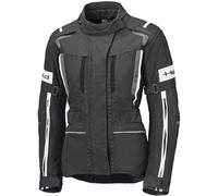 Held 4-Touring II Chaqueta textil impermeable para mujer, Negro/Blanco, Talla M larga