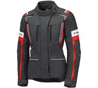 Held 4-Touring II Chaqueta textil impermeable para mujer, negro/rojo, Talla XL