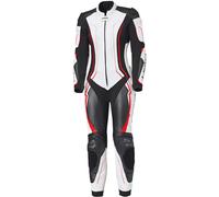 Held Ayana 3 Traje de cuero para moto de mujer de 1 pieza, negro-blanco-rojo, tamaño 44
