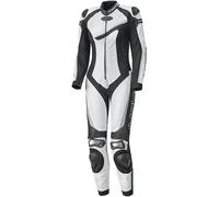 Held Ayana II Traje de cuero de motocicleta de una pieza para mujer, negro-blanco, tamaño 36