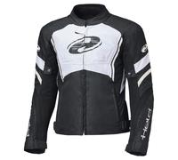 Held Baxley Top Chaqueta textil de moto impermeable, Negro/Blanco, Talla M larga