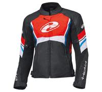 Held Baxley Top Chaqueta textil de moto impermeable, negro/rojo/azul, Talla S
